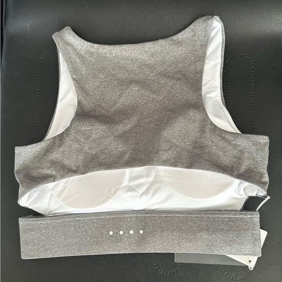 Kora women’s sports bra size large gray with peek-a-boo back strap. - Picture 2 of 2